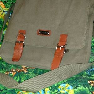 KATANA ARMY GREEN CANVAS SATCHEL
